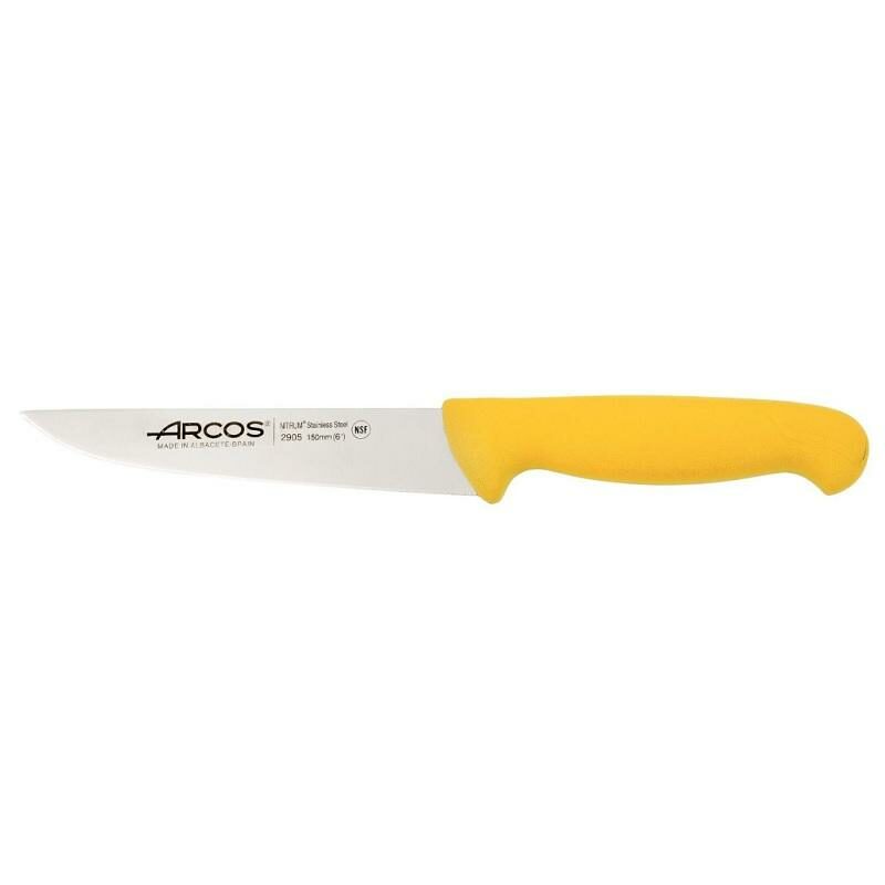 290522 290500 290525 ARCOS 15cm 2900 SERIES SS KITCHEN KNIVES in RED, YELLOW & BLACK 27.1cm