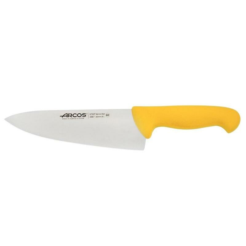 290722 723 700 728 721 724 725 ARCOS 20cm 2900 SERIES SS COOK KNIVES (WIDE BLADE) 33.6cm in RED, BLUE, YELLOW, BROWN, GREEN, WHITE & BLACK