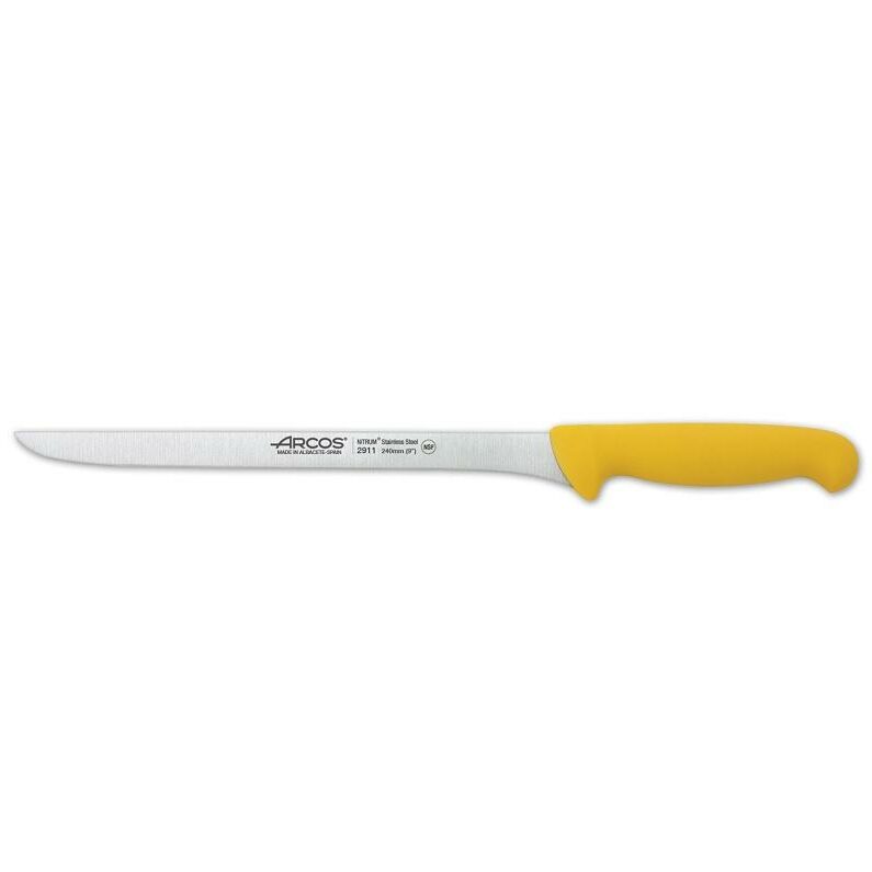 291100 291125 ARCOS 24cm 2900 SERIES SS HOTEL SLICER in YELLOW & BLACK - 172337 172337A