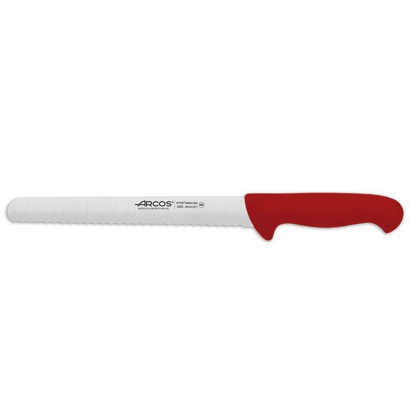 295022 5023 5000 5028 5021 5024 5025 ARCOS 25cm 2900 SERIES SS PASTRY KNIVES in 7 COLOURS - SERRATED