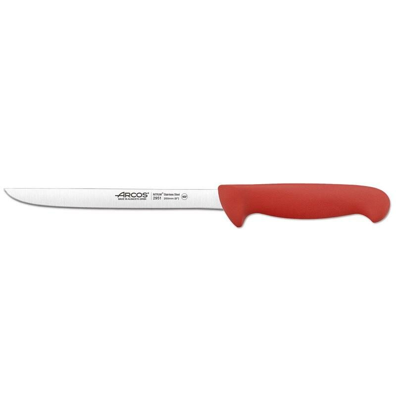 295100 295122 295123 295125 ARCOS 20cm 2900 SERIES SS FILLET KNIVES in YELLOW, RED, BLUE & BLACK