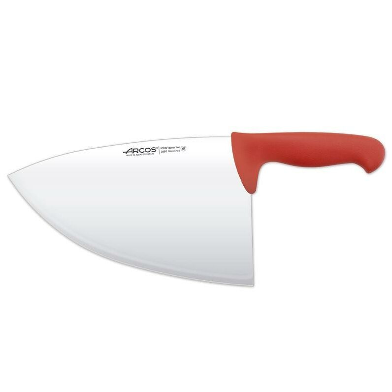 298000 298022 298025 ARCOS 26cm SS STEAK CLEAVER in YELLOW, RED & BLACK