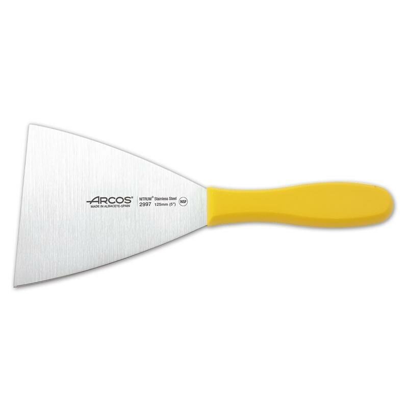 299700 ARCOS 12.5 x 12cm 2900 SERIES SS GRILL SCRAPER with YELLOW PP HANDLE - 172412F