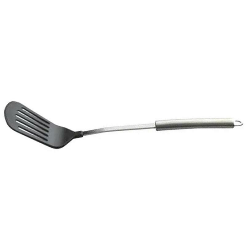 33604 PUJADAS 35.5cm NYLON NON-STICK SLOTTED TURNER with S-STEEL HANDLE - 33.604