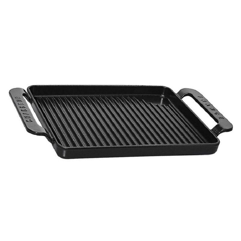 336101 CHASSEUR 35 x 22cm CAST IRON GRILL PLATE in BLACK-BLACK - 171738J