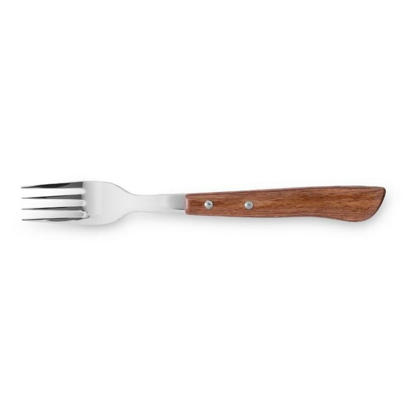 371600 ARCOS 9cm SS STEAK FORK with WOOD HANDLE 20cm - 371600