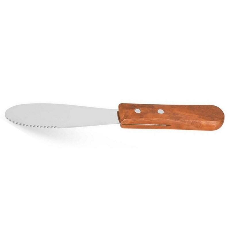 375.110 PUJADAS 19.5cm S-STEEL BUTTER SPREADER with WOOD HANDLE - 375.110