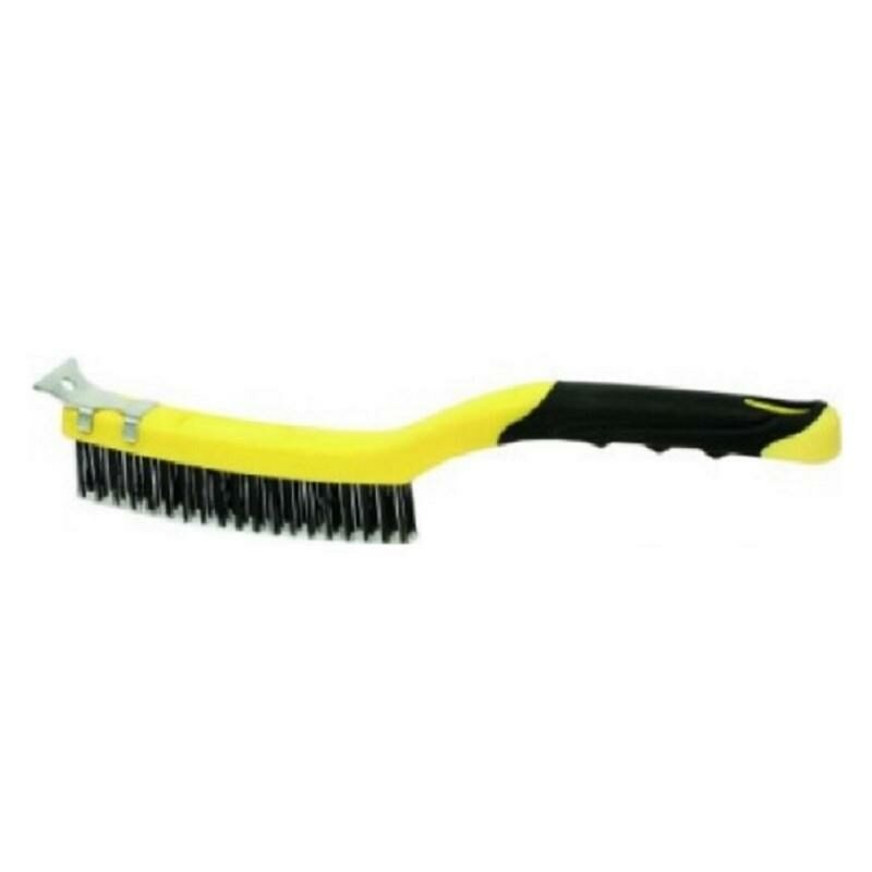 402 C&A 35cm 4-ROW WIRE BRUSH with PLASTIC HANDLE - 510664B (1)