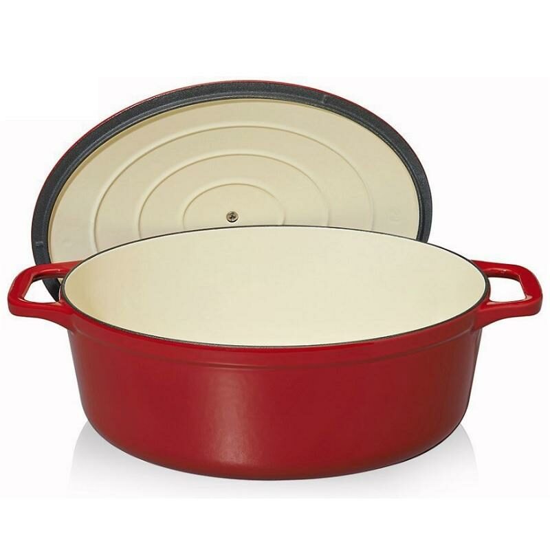 473303 CHASSEUR 7.1L OVAL CAST IRON CASSEROLE in RED-SAND 33cm - 171750R